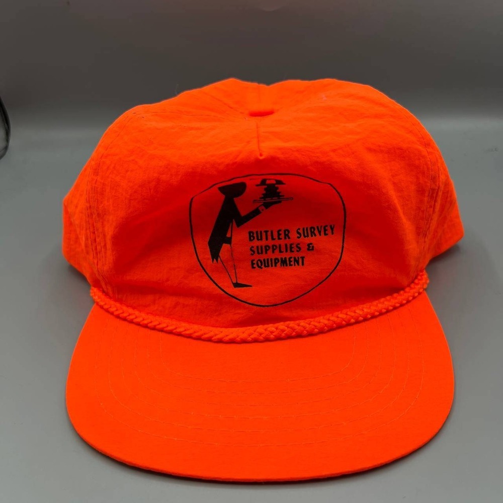 Vintage Butler Survey Supplies & Equipment Hat Men AJM‎ Headwear Snap Back Cap